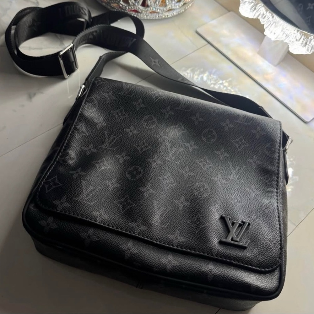 Luxury Black Monogram Men's Bag